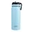 Oasis Stainless Steel Double Wall Challenger Bottle with Sipper Straw 550ml Island Blue