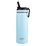 Oasis Stainless Steel Double Wall Challenger Bottle with Sipper Straw 550ml Island Blue