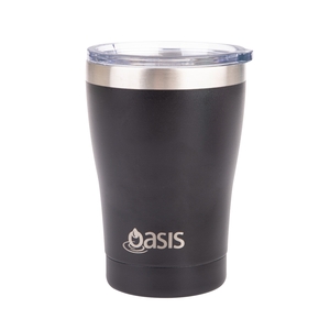 Oasis Stainless Steel Double Wall Insulated Travel Mug 350ml Black-oasis-What's Cooking Online Store