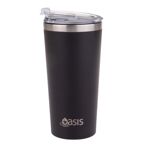 Oasis Stainless Steel Double Wall Insulated Travel Mug 480ml Matte Black-oasis-What's Cooking Online Store