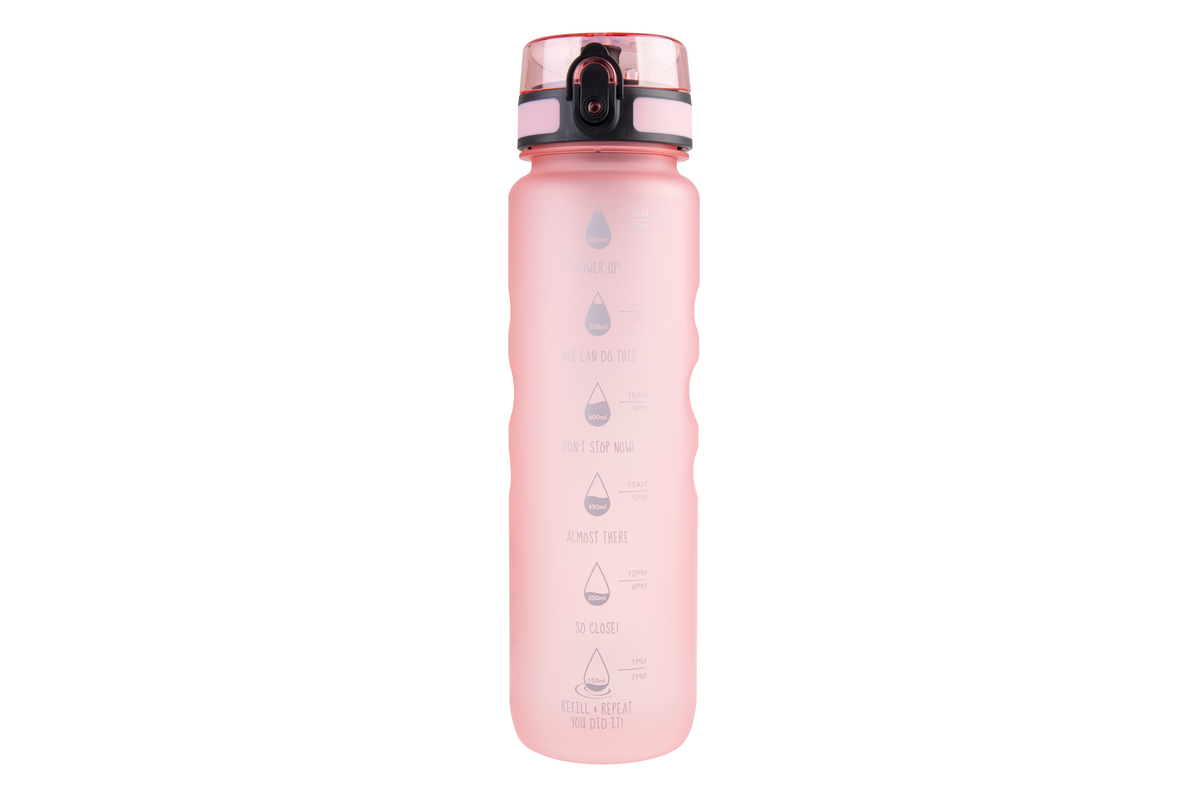 Oasis Motivational Bottle Glow Pink 1 Litre