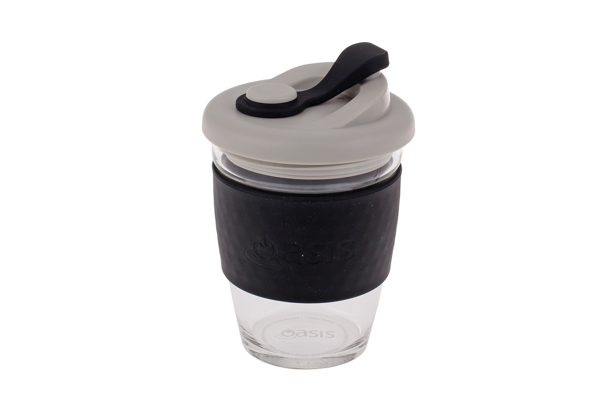 Oasis Glass Eco Cup 12oz 340ml Black