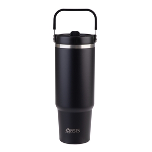 Oasis Stainless Steel Double Wall insulated Voyager Carry Tumbler 900Ml Black-oasis-What's Cooking Online Store