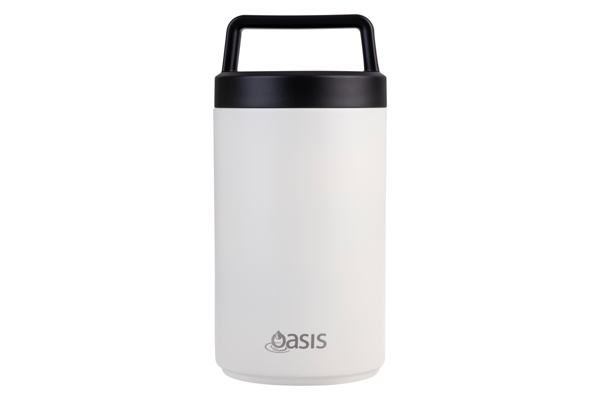 Oasis Stainless Steel Double Wall insulated Food Flask With  Handle 700Ml Alabaster