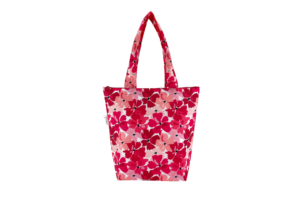 Sachi Insulated Market Tote Red Poppies