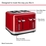 KitchenAid Toaster KMT 4109 4 Slice Empire Red