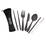 Appetito 6 Pce Stainless Steel Traveller's Cutlery Set Assorted Colours