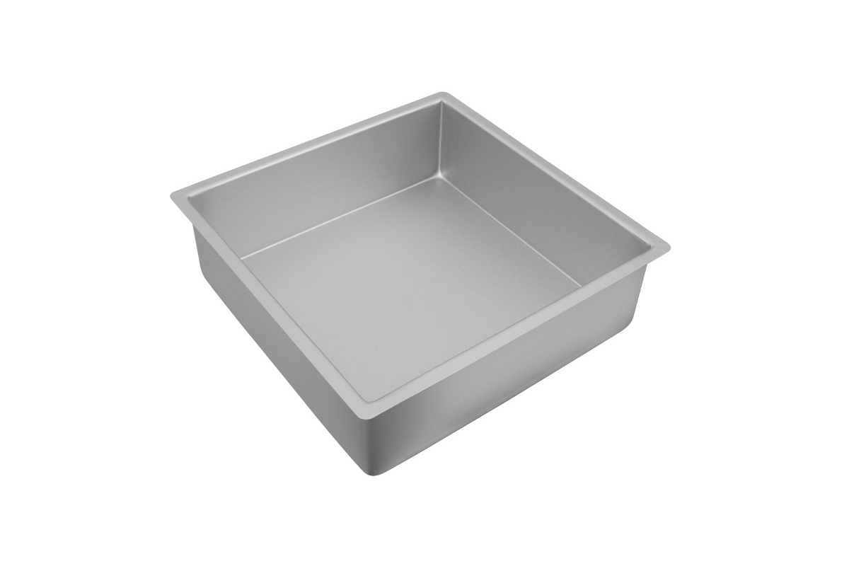 Bakemaster Silver Anodised Square Deep Cake Pan 30 x 10cm