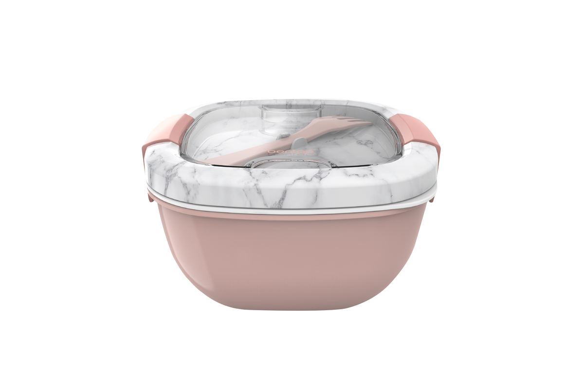 Bentgo Salad All-In-One Salad Container Blush Marble