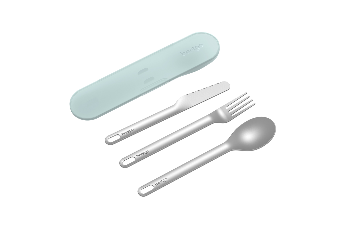 Bentgo Stainless Steel Travel Utensil Set Aqua