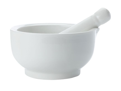 Maxwell & Williams White Basics Mortar & Pestle 12cm-maxwell-and-williams-What's Cooking Online Store