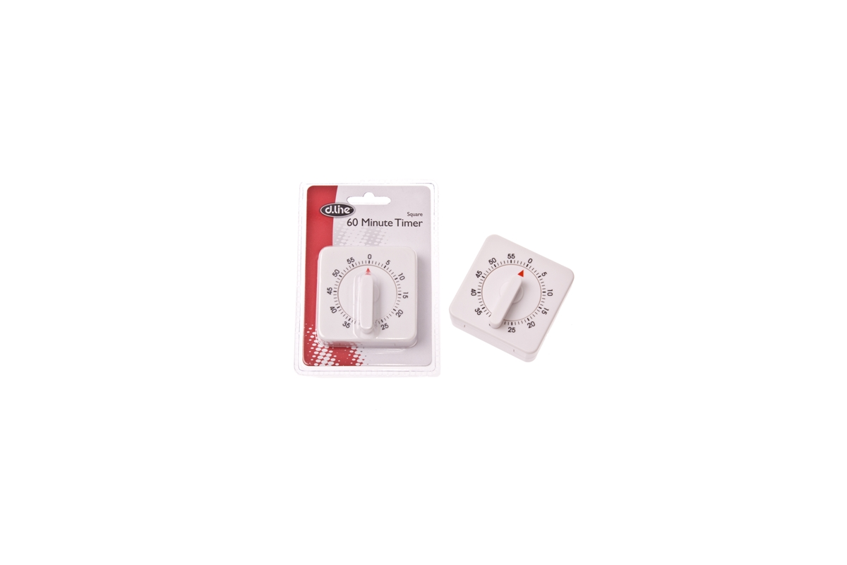 Appetito Timer Square 60 Minutes White