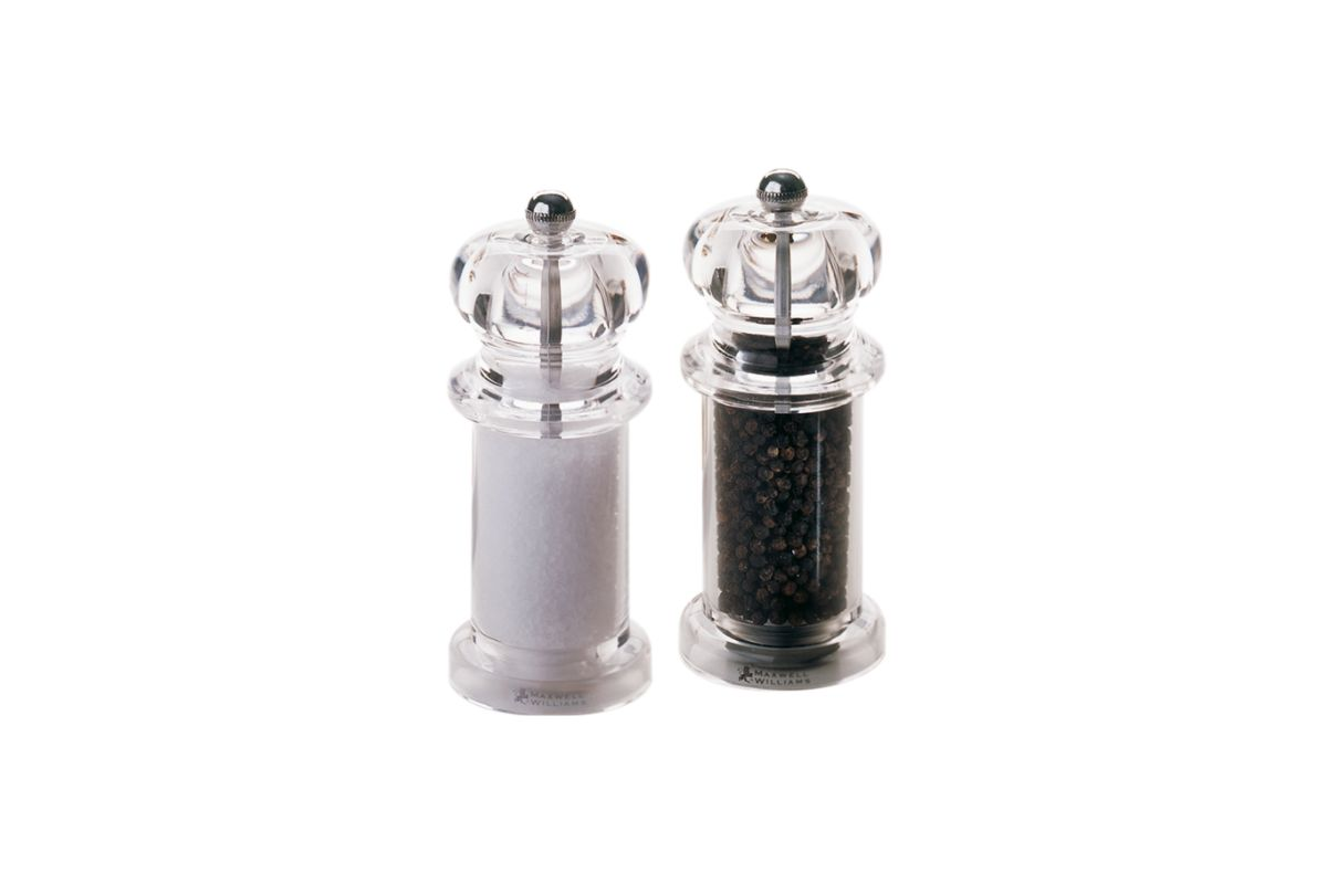 Maxwell & Williams Classic Salt and Pepper Mills 14cm Acrylic