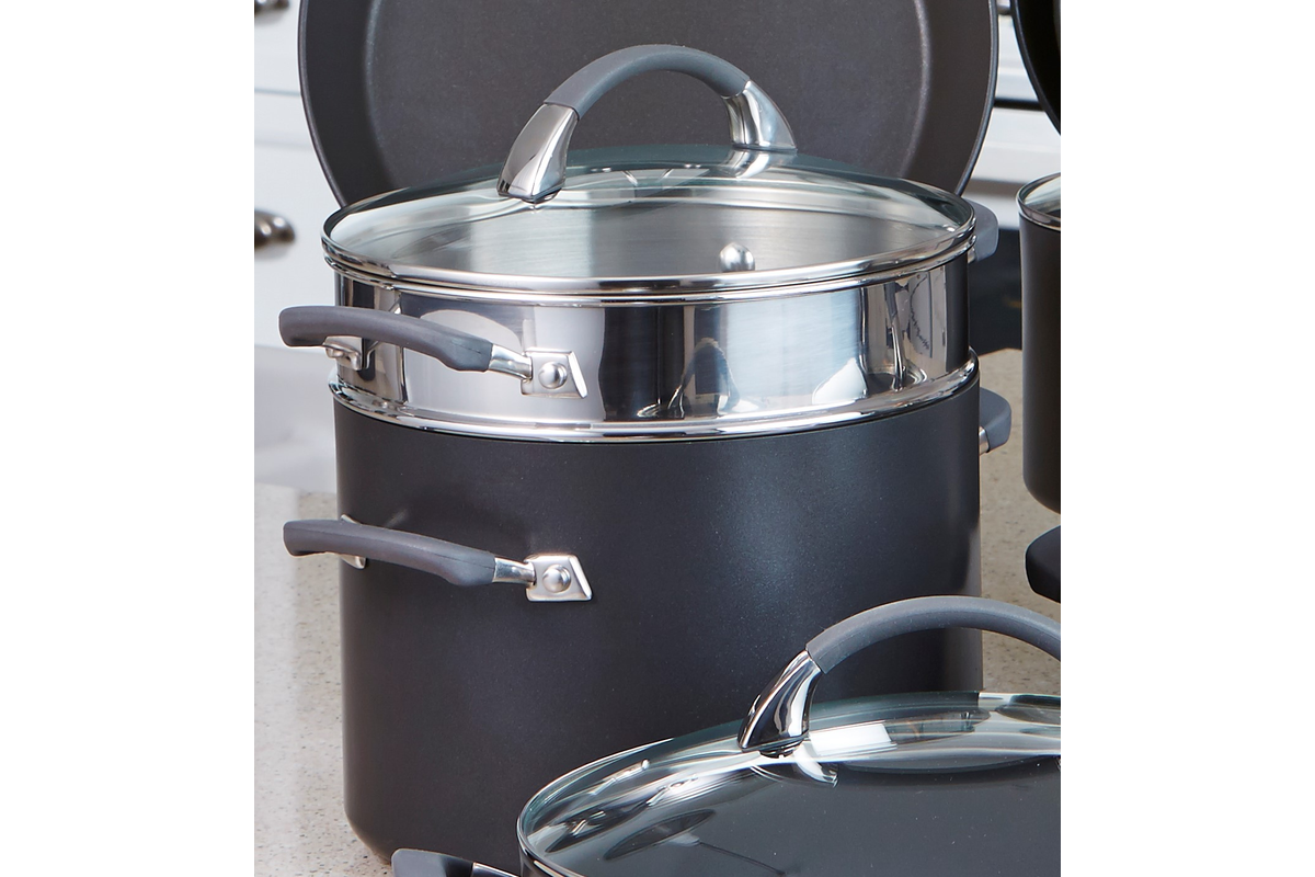 Anolon Endurance Stockpot 24cm 7.6 Litre with Bonus Pasta Cooker