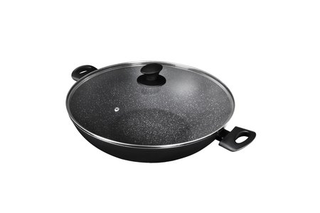 Pyrolux Pyrostone Wok with Lid, 36cm-pyrolux-What's Cooking Online Store