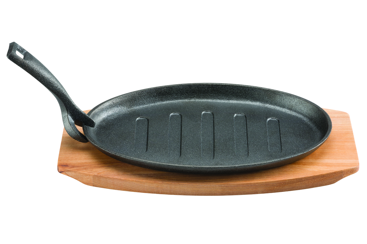 Pyrolux Pyrocast Oval Sizzle Plate With Tray 27 x 18cm