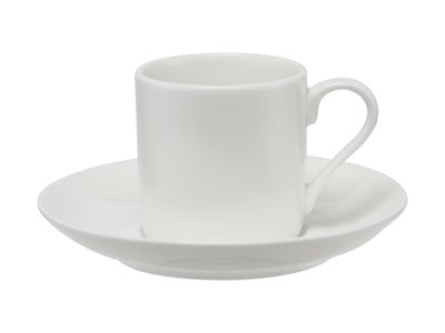 Maxwell & Williams White Basics Straight Demi Cup & Saucer 100ML-maxwell-and-williams-What's Cooking Online Store