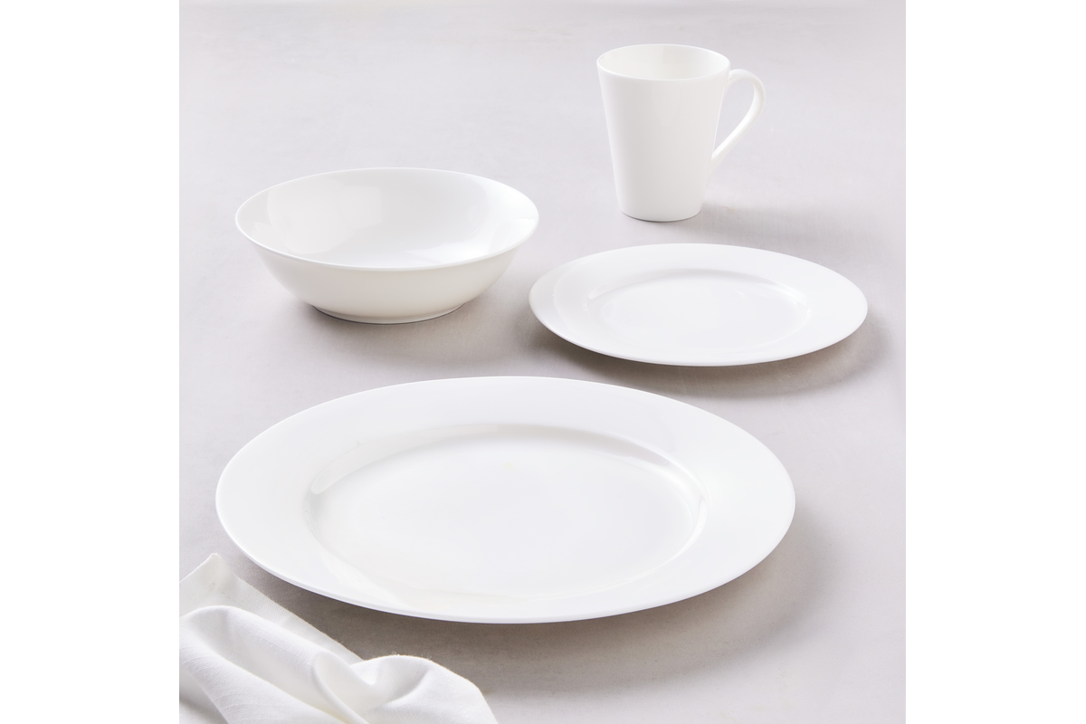 Maxwell & Williams White Basics Cosmopolitan Rim Dinner Set 16pce Gift Boxed