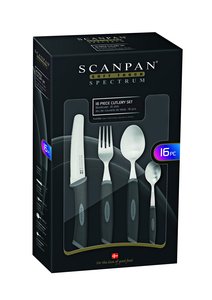 Scanpan Knife Cutlery Set 16 Piece Black-scanpan-What's Cooking Online Store