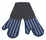 Avanti Silicone Double Oven Mitts Silicon and Cotton Butcher Stripe Blue