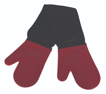 Avanti Silicone Double Oven Mitts Silicon and Cotton Red-avanti-What's Cooking Online Store