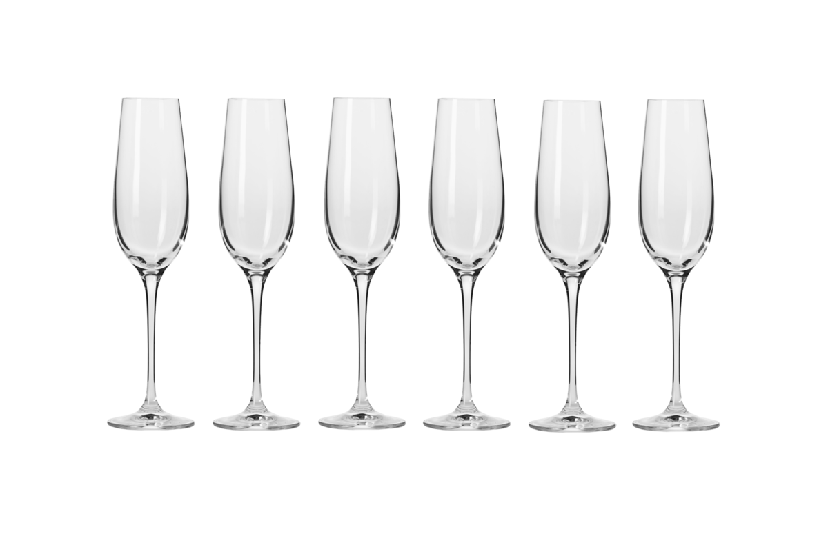 Krosno Harmony Champagne Flute 180ml 6pc Gift Boxed