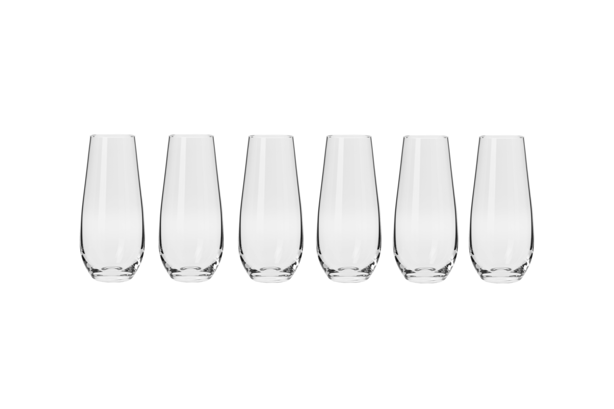 Krosno Harmony Stemless Flute 6 230 To 250ml Gift Boxed