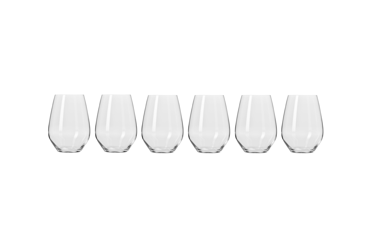 Krosno Harmony Stemless Wine Glass 6pc 540 To 600ml Gift Boxed