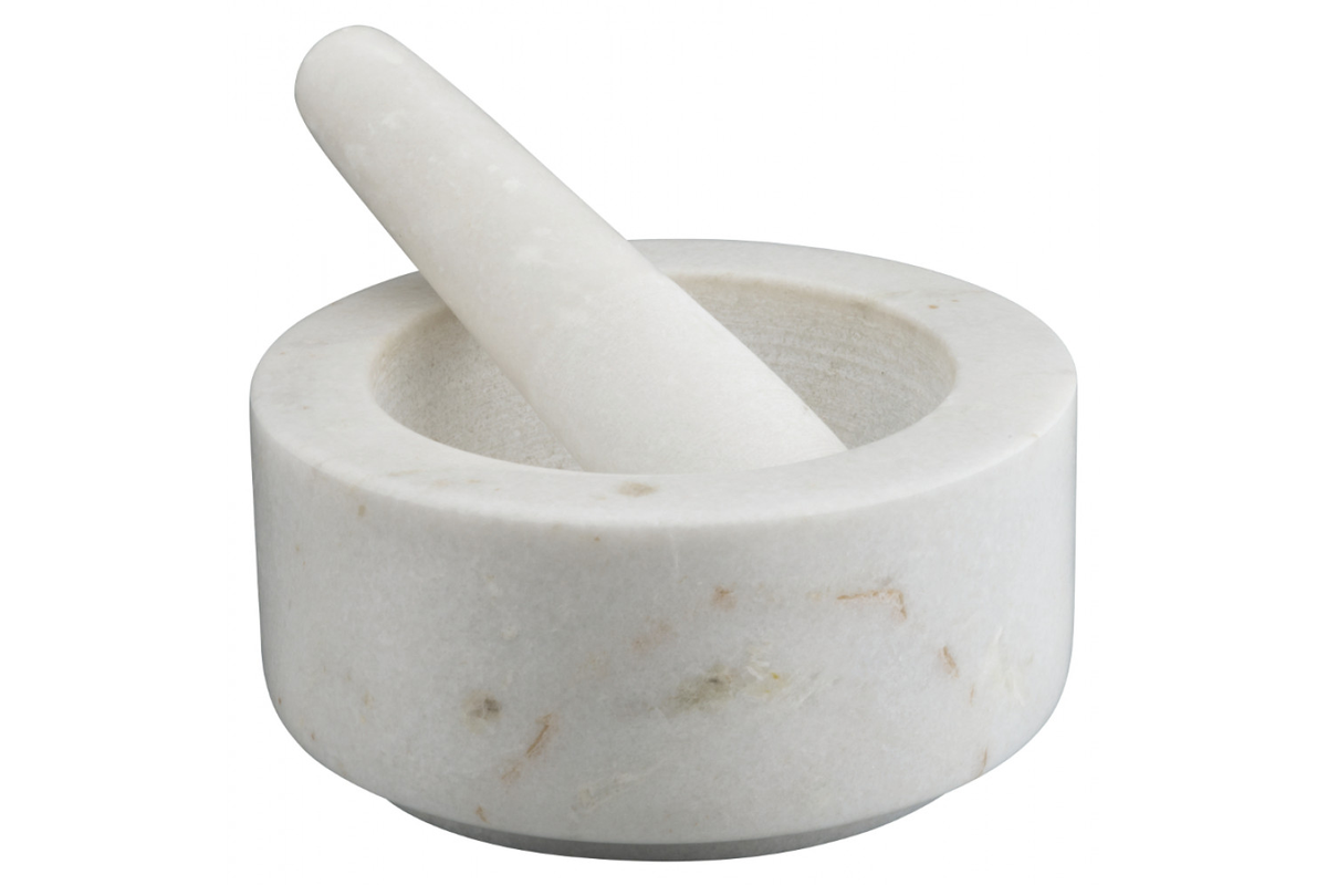 Avanti Mortar Pestle 13cm Footed White