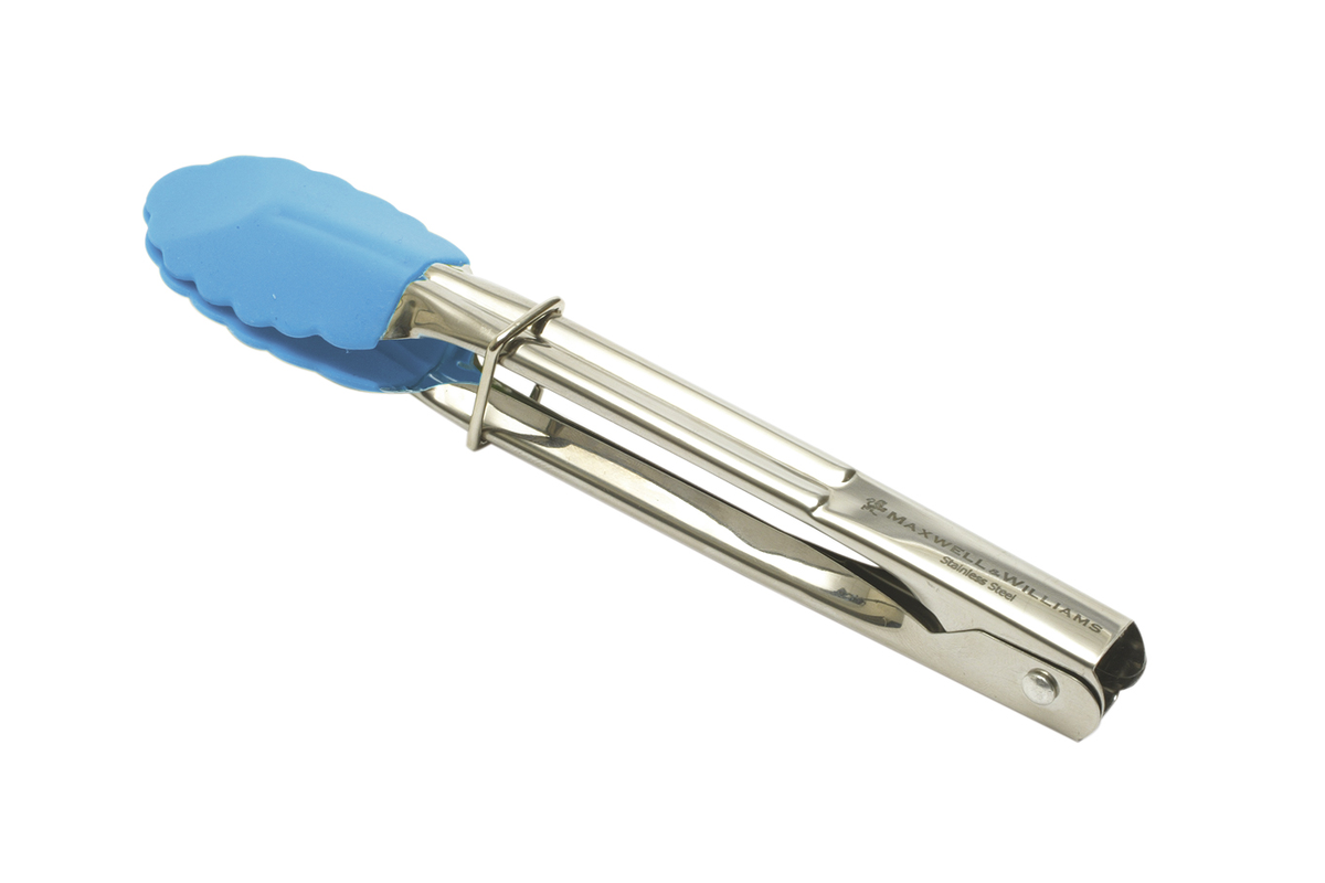 Maxwell & Williams Grabbers Mini Tongs 18cm Silicone Sky