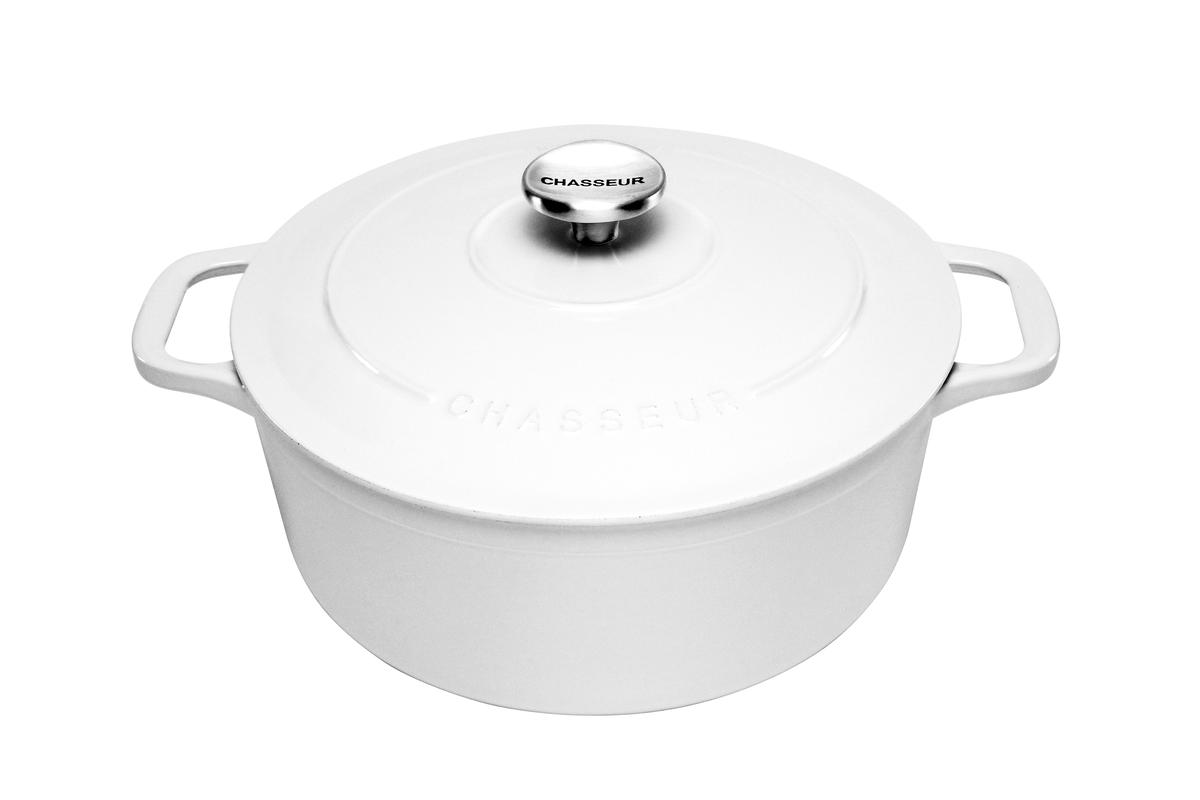 Chasseur Round French Oven 28cm 6.1 Litres White