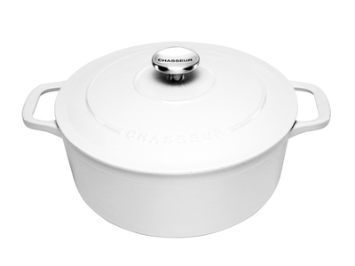 Chasseur Round French Oven 28cm 6.1 Litres White-chasseur-What's Cooking Online Store