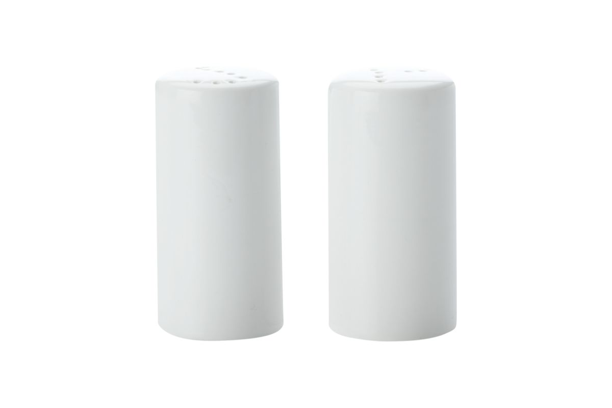 Maxwell & Williams White Basics Cylindrical Salt & Pepper