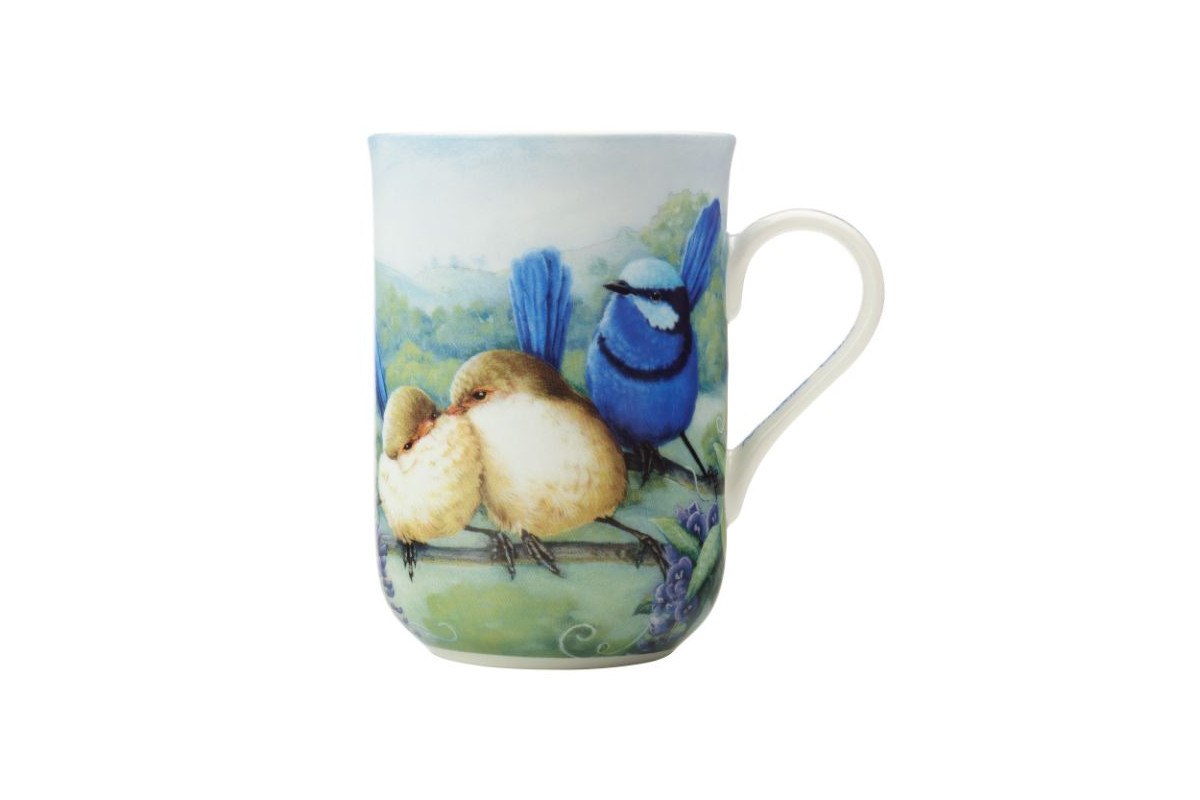 Maxwell & Williams Birds of Australia 10yr Anniversary Mug 300ml Splendid Fairy Wren Gift Boxed