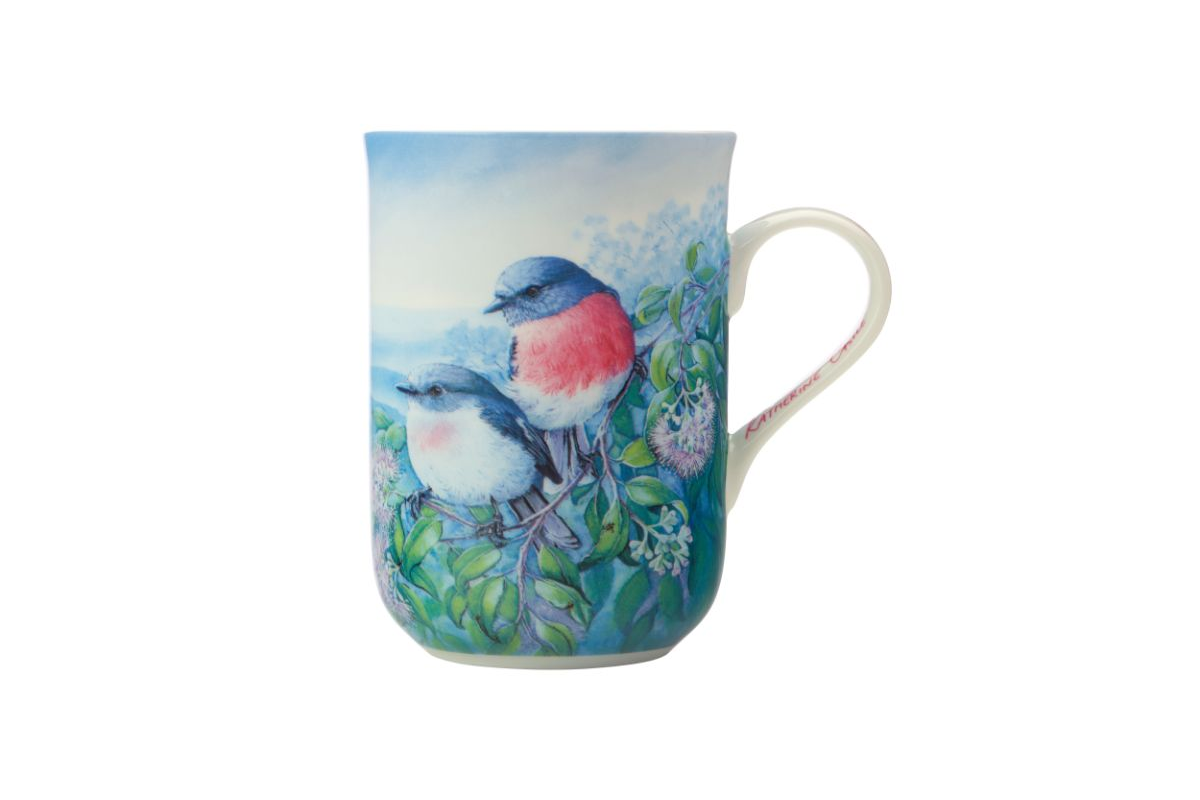 Maxwell & Williams Birds of Australia 10yr Anniversary Mug 300ml Rose Robin Gift Boxed