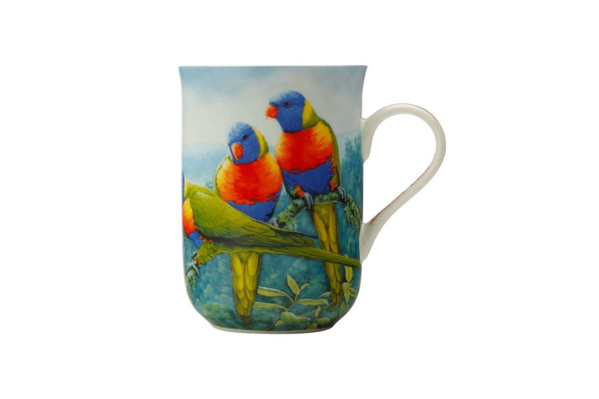 Maxwell & Williams Birds of Australia 10yr Anniversary Mug 300ml Lorikeet Gift Boxed