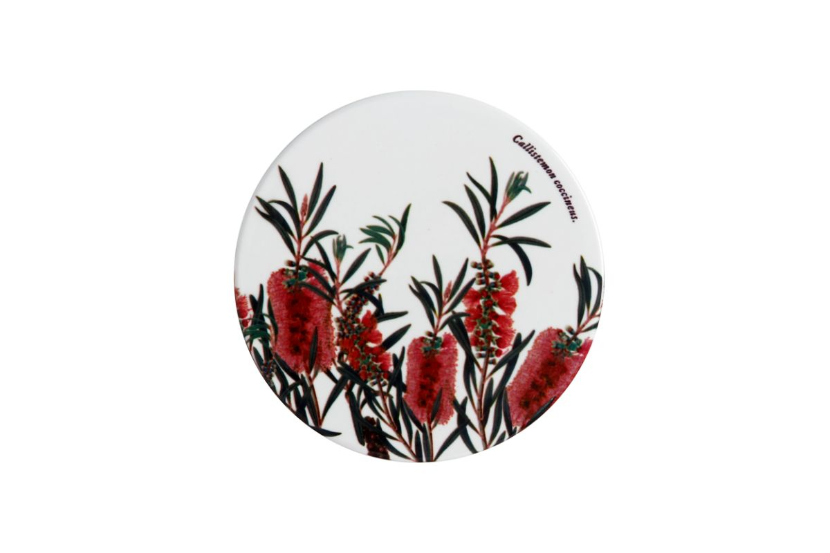 Maxwell & Williams Royal Botanic Garden Ceramic Round Coaster 9cm Bottlebrush