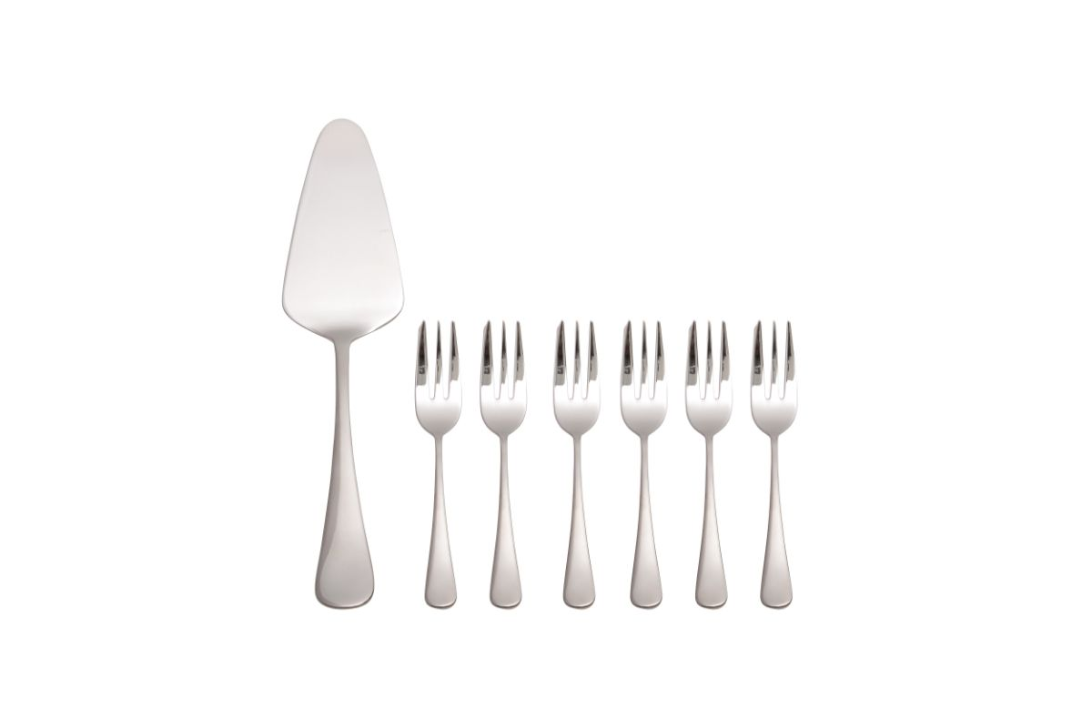 Maxwell & Williams Madison Cake Server & Fork 7pc Set Gift Boxed