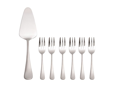 Maxwell & Williams Madison Cake Server & Fork 7pc Set Gift Boxed-maxwell-and-williams-What's Cooking Online Store