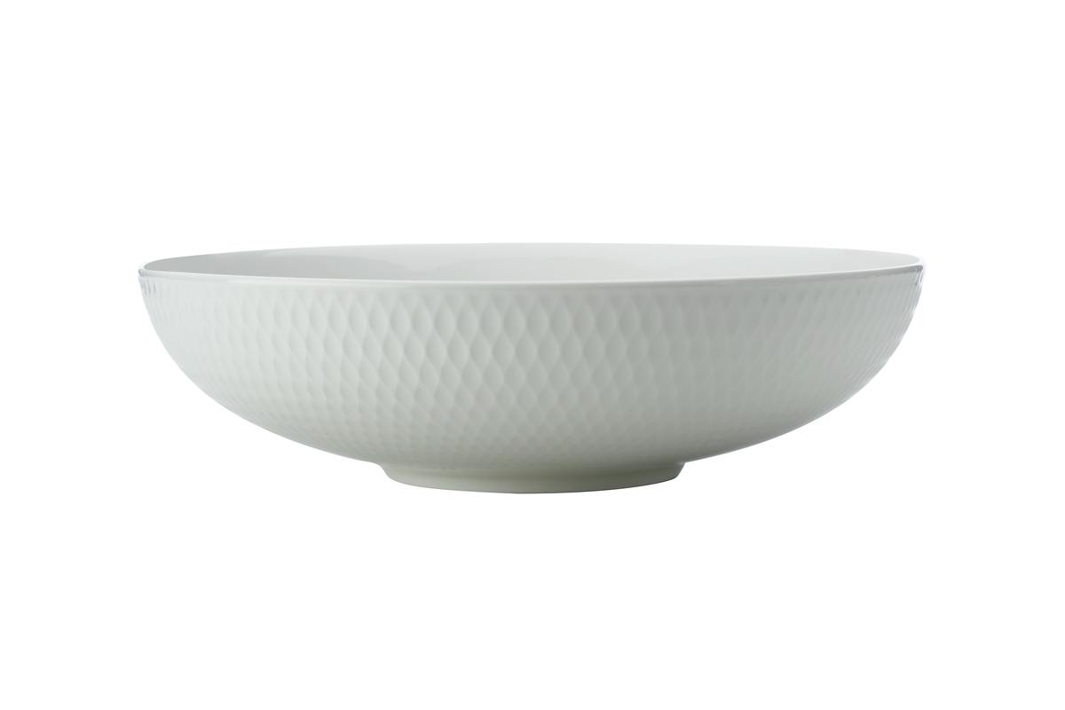 Maxwell & Williams White Basics Diamonds Round Serving Bowl 28cm